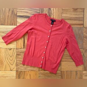 NWOT White House Black Market Dark Coral Cardigan